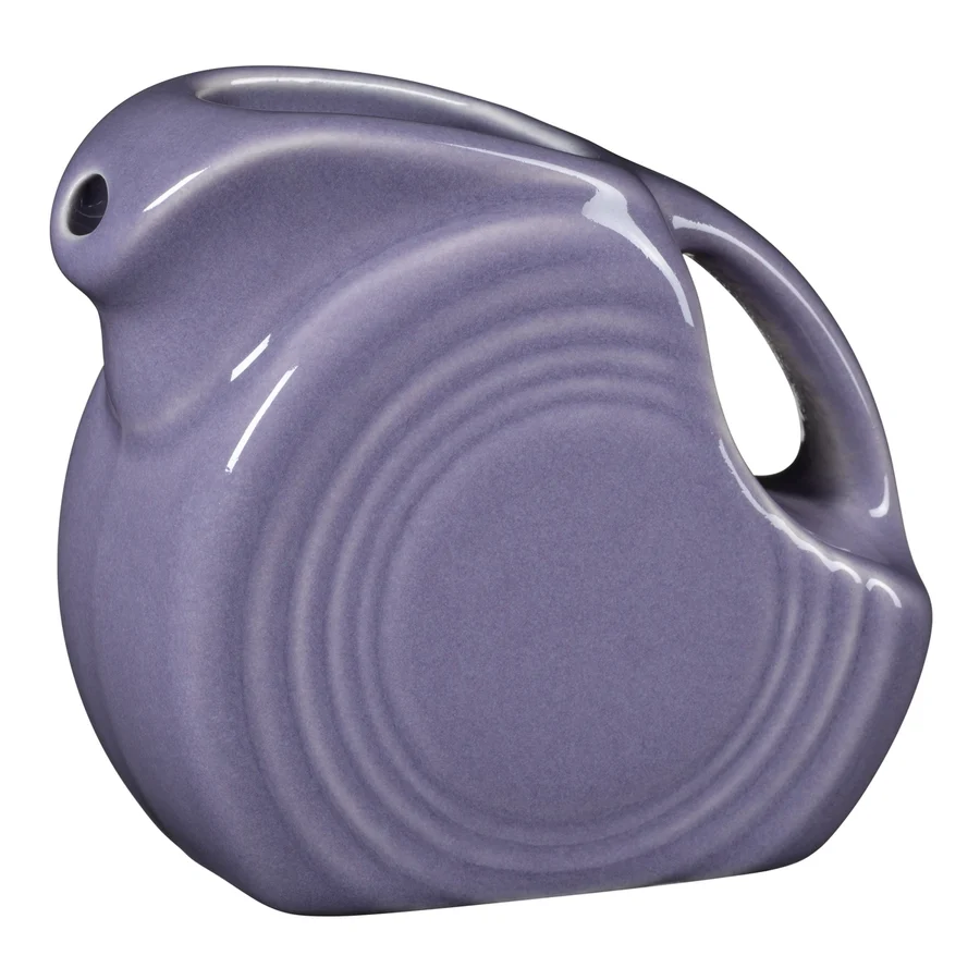Fiesta 67-ounce ceramic disk pitcher in cobalt blue glaze on a white background.